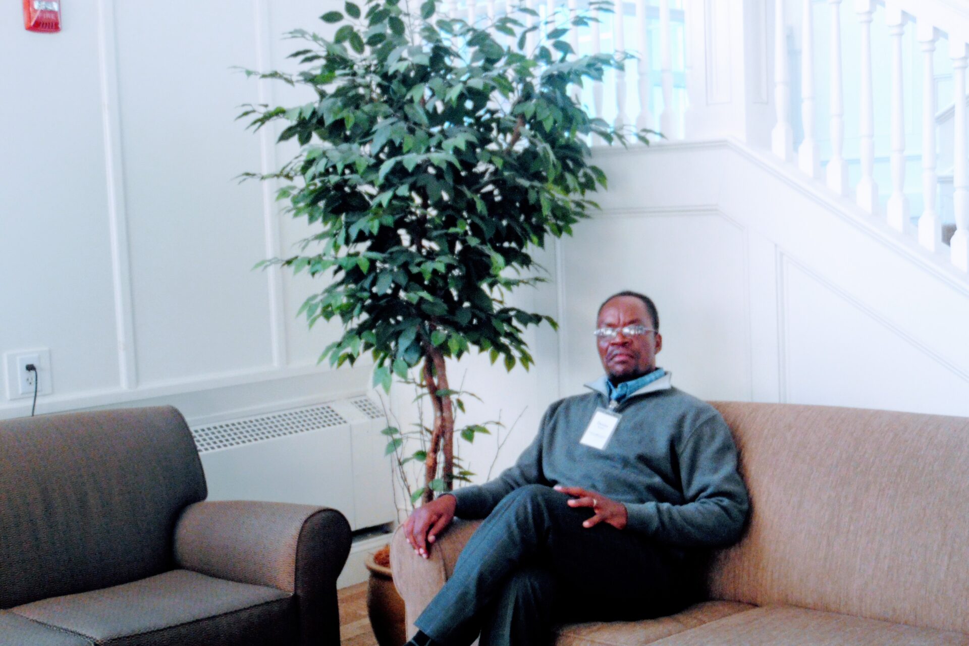 A Man Sitting on the Couch