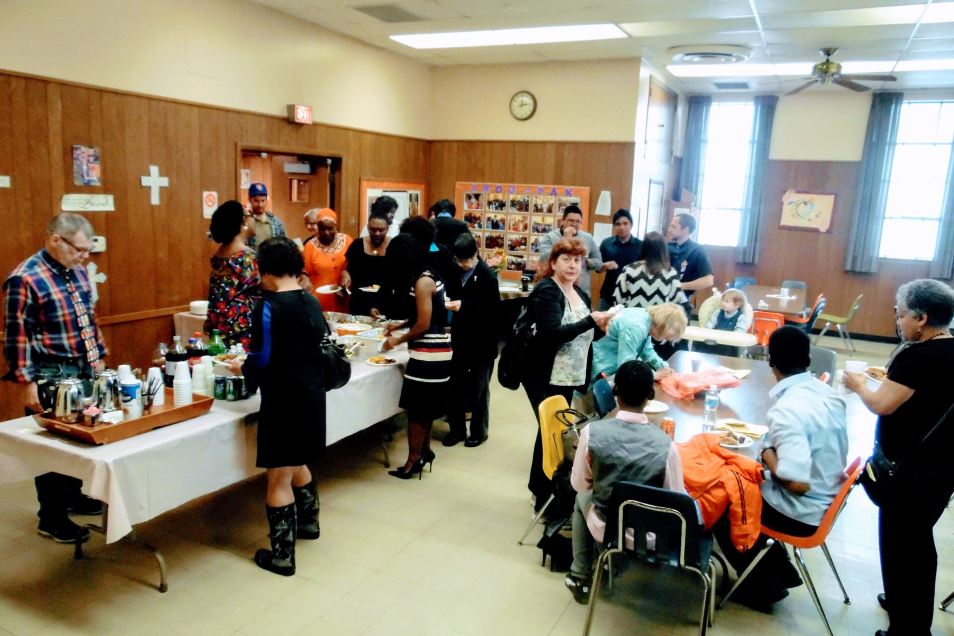 People Having Lunch After Church