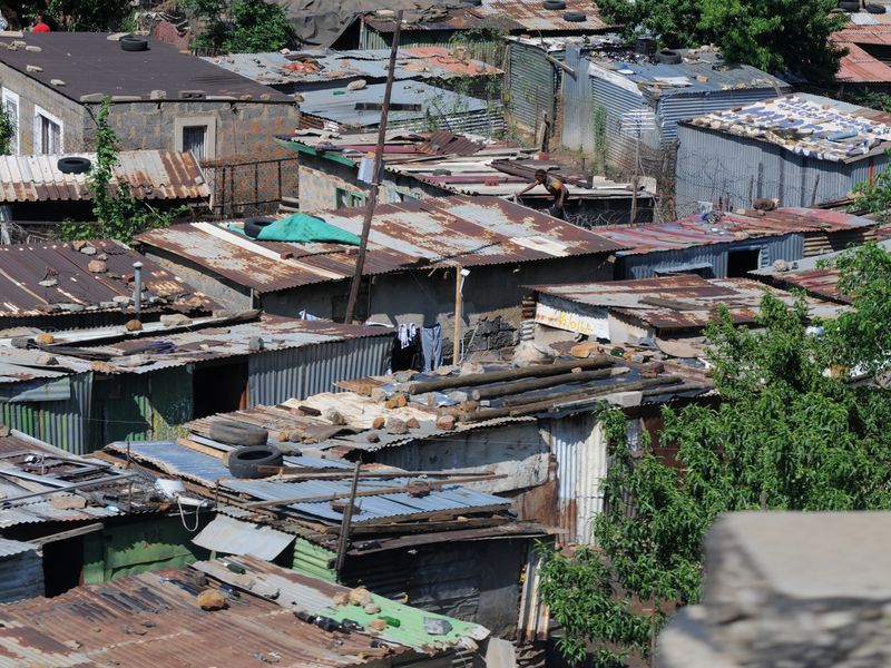 A picture of all the slum are houses