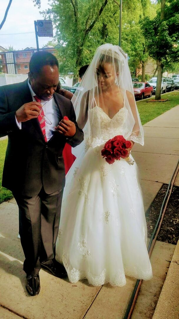 A Bride With Her Father