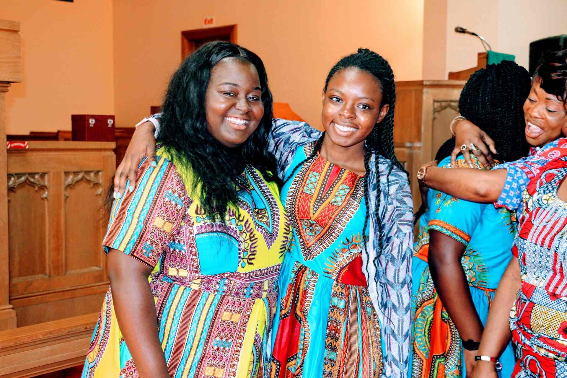 Two Women Inside the Church